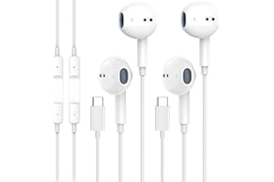 NIMIZO 2 Pack-USB C Headphones for iPhone 15 Earbuds USB C Wired Earphones with Mic & Remote Control Noise Cancelling for iPhone 15 pro, iPad Pro, Galaxy S23/S22/S21/S20/Ultra Note 10/20, Pixel 7/6/6a/5/4