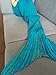 YiZYiF Mermaid Tail Blanket Handmade Crochet Cozy Soft Sleeping Bag For Kids Adult Teen (Blue)