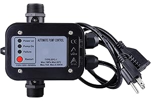 Smart Water Pump Pressure Controller - Automatic Electronic Switch, Adjustable Pressure Range 1.5-2.5bar, Easy Plug-and-Play,