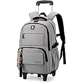 Armbq Rolling Backpack for Boys Kids with Wheels Trolley School Bag for Teens Elementary Wheeled Backpack