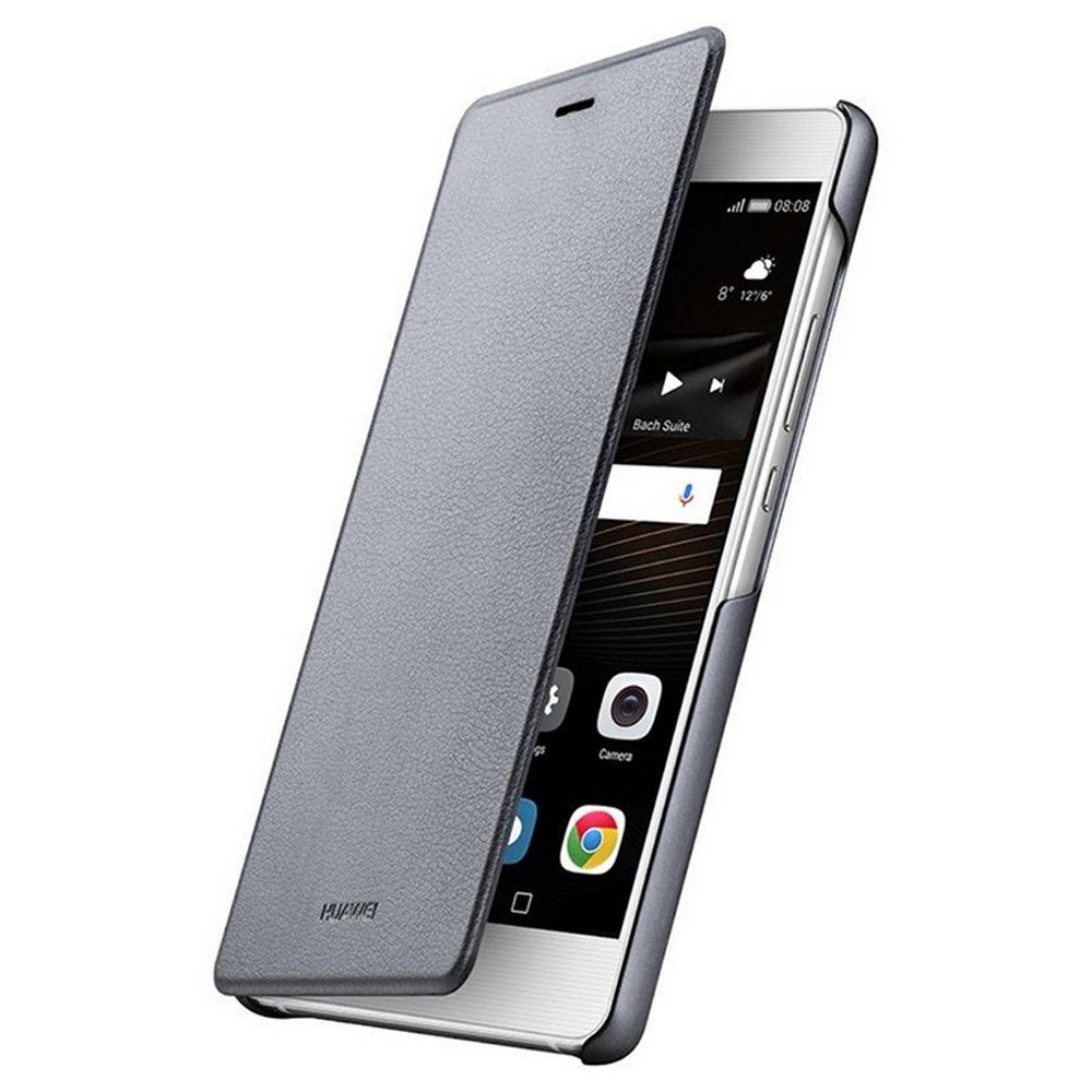 Genuine Huawei Leather Flip Folio Cover Case for Huawei P9 lite - Grey
