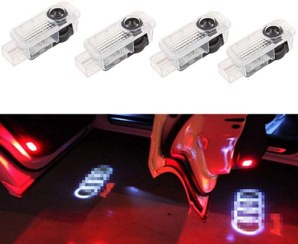 ZHANGNA Car Shadow Light,Car Door LED Logo Projector Ghost Shadow Lights,Welcome Door Logo Light