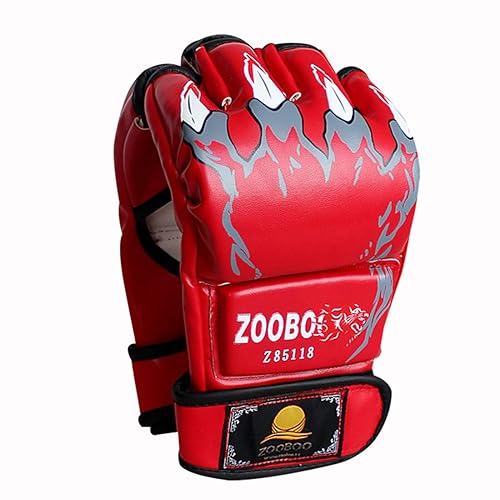 ZooBoo MMA Gloves, Half-Finger Boxing Fight Gloves MMA Mitts with