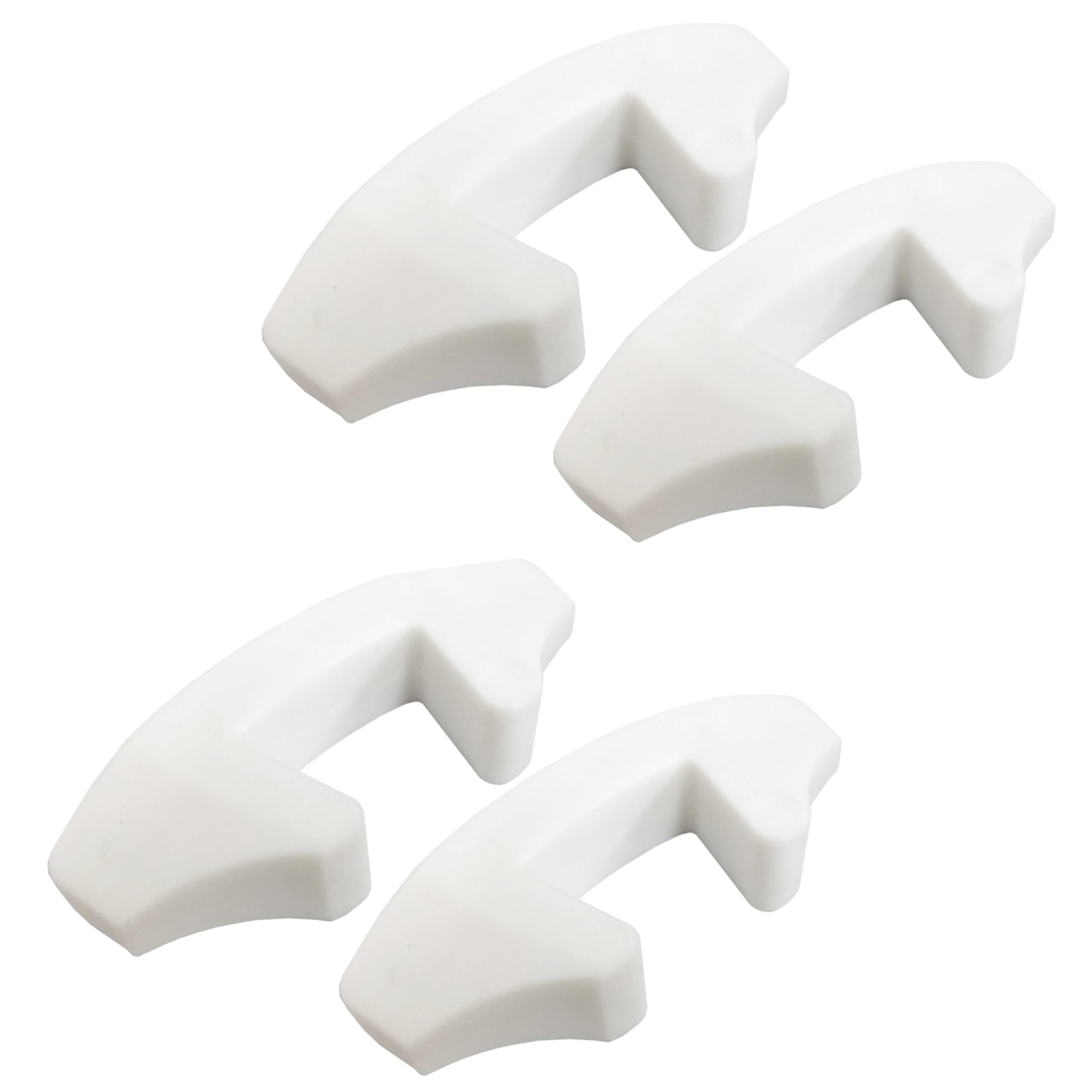 White Child Safety Door Stopper – Anti-Slam Wedge Guard to Prevent Finger Pinch Injuries on Hinges and Doors (Pack of 4)