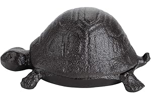 JUXYES Turtle Cast Iron Key Hider Outside Spare Door Key Box Outdoor Small Garden Statues Ornament, Turtle Indoor Decoration Jewelry Trinkets Box for Key, Ear Studs, Ring, Paper Clip