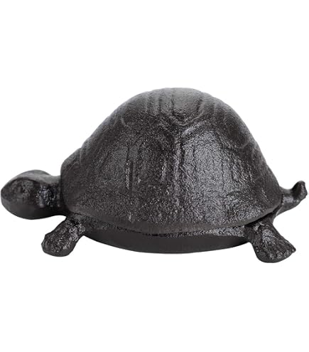 Escondedor De Llaves Con Forma De Rana - Caja De Hierro Fundido, Decoración De Jardín, Negro