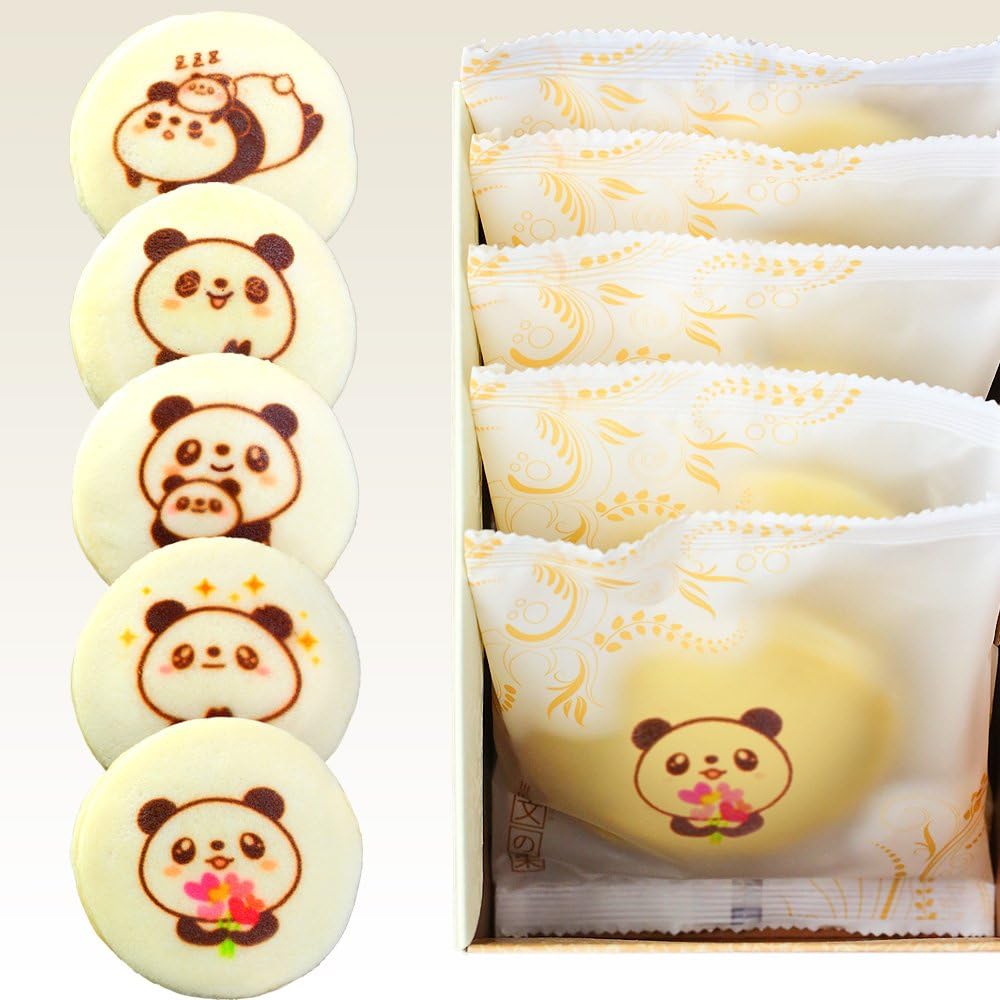 Amazon パンダさん イラスト入り もっちり白いどら焼き 5個入り ロイヤルガストロ 食品 飲料 お酒 通販