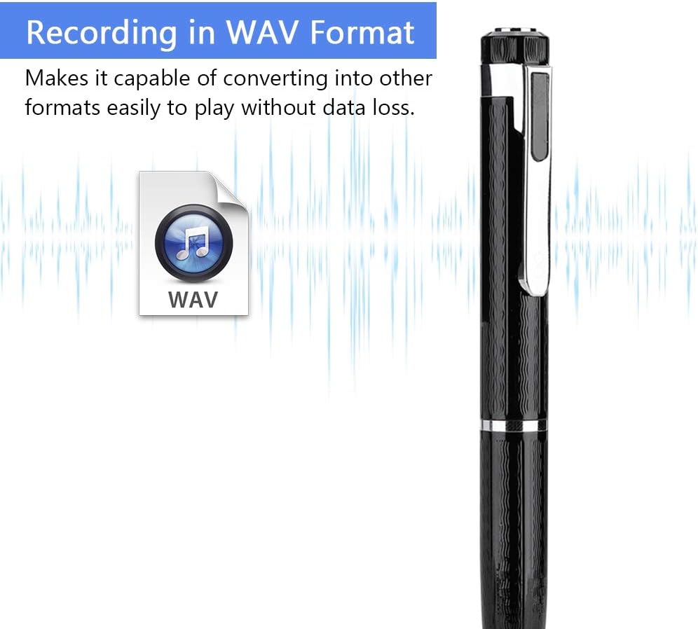 Vbestlife Digital Voice Recorder Pen, Portable Mini Recorder 192Kbps 10-hour Recording with U Disk/ MP3 Functions for Recording Interviews, Meetings and Students Learning - Image 3