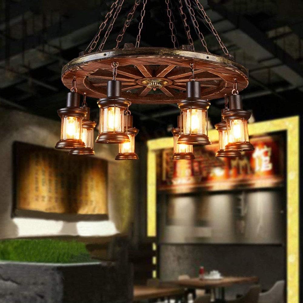 AILSAYA Industrielle Rustikale Holz Balken Lineare Insel Pendelleuchte