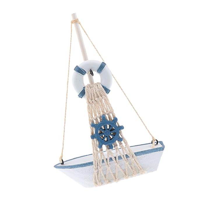 Amazon De Generic Maritime Holz Mini Segelboot Segelschiff Boot