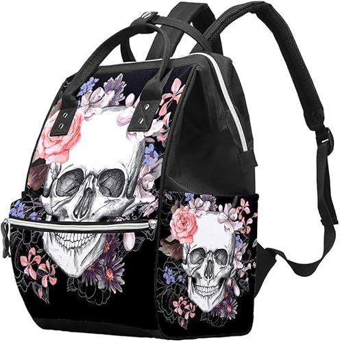 Amazon Co Jp Dragon Sword スカル 花 リュック メンズ リュックサック レディース マザーズバッグ マザーズリュック おしゃれ バックパック 通学 旅行 通勤 高校生 大学生 シューズ バッグ
