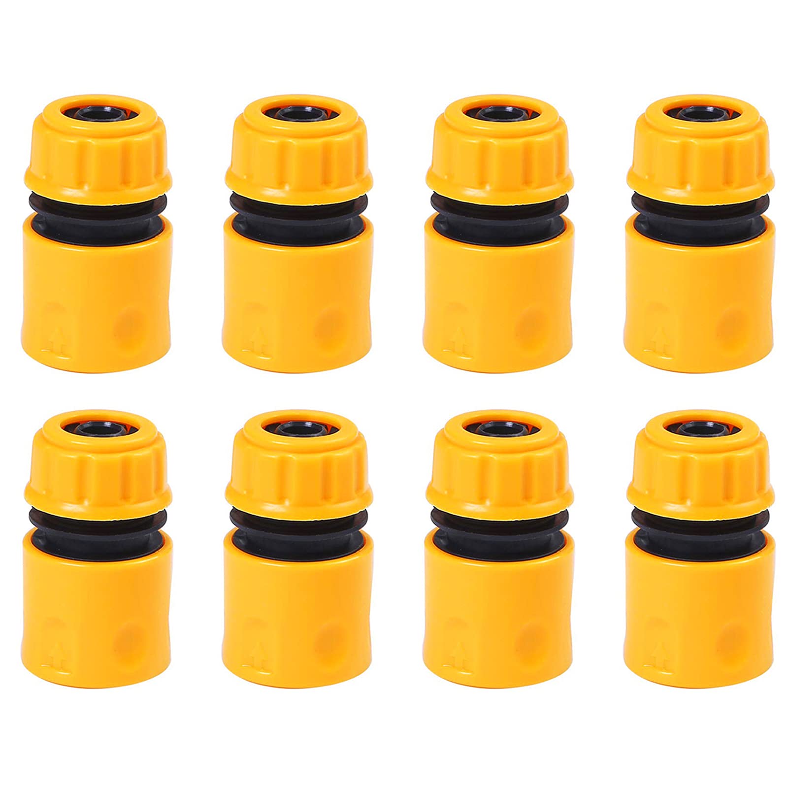 YUTOU 8 Piece Hose Coupling 1/2 Inch Plastic Hose Connector Set Hose Connector Extender 1/2 Inch Connector for Hose Connection to Garden and Car Wash