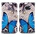 S6 Active Case, Galaxy S6 Active Case, Cellularvilla [Stand Feature] [Slim Fit] Wallet Case, Premium Pu Leather Flip Cover [Card Slots] [Wristlet] for Samsung Galaxy S6 Active G890 (Blue Butterfly)