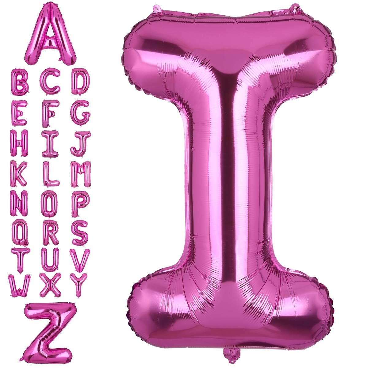 40 Inch Giant Pink Letter I Foil Helium Balloons Big Single Mylar Balloon Birthday Party Decoration Supply Baby Shower (Pink I)