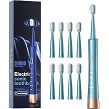 AJELU USB Rechargeable Sonic Electric Toothbrush for Adults, Powered Motor High Vibration Teeth &amp; Gum Care, Soft Dupont Brush