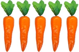 Lorigun 5 Pcs Simulation Carrots Artificial Vegetables Home&Kitchen Decorations