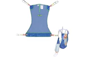EZ Assistive Universal Full Body Patient Lift Sling, Mesh Fabric Patient Sling Transfer and Bathing aids, 500lb Weight Capacity (Large-Blue)