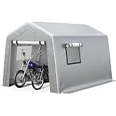 Jocoevol 8x10 ft Carport Heavy Duty Tent with Roll-up Windows, Portable Garage with Galvanized Steel Tubes, Car Canopy All-Season Tarp for Car Boat Truck Motorcycle