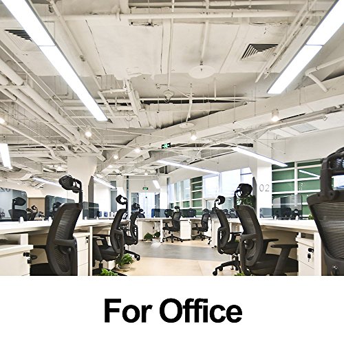 FaithSail 4FT LED Wraparound 40W 4 Foot LED Shop Lights for Garage, 4400lm 4000K Neutral White, Wrap Light, 48 Inch LED Light Fixtures Flush Mount Office Ceiling Lighting, Fluorescent Tube Replacement