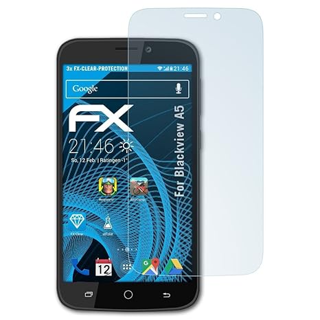 atFolix Schutzfolie kompatibel mit Blackview A5 Folie, ultraklare FX Displayschutzfolie (3X)