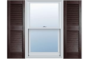 Builders Choice EVL12055CH Shutters, 12" x 55", Chocolate Brown