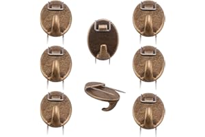 MEWUTHEDE EAGLEjewelry 8pcs Cubicle Hooks Panel Wall Hooks,Bronze Stainless Door Hook Fabric Partitions or Cork Boards Hooks for Home School Office