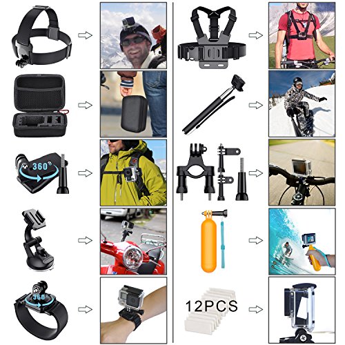 Leknes-Common-Outdoor-Sports-Bundle-for-SJ4000SJ5000SJ6000-and-GoPro-Hero-5-5-Session43321-Cameras-DBpower-Akaso-Xiaomi-Yi-Apeman-Wimius