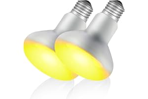 Jaenmsa 100W UVB UVA Heat Lamp Bulbs for Reptile, Daylight Basking Light Bulbs for Bearded Dragon, R80 Reptile Heat Bulbs for Lizard/Aquatic Turtles/Chicken/Snake Heating Lamp 2-Pack