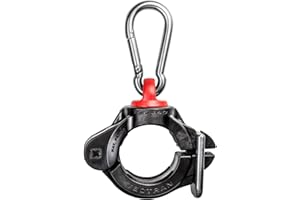 Tectran 3-In-1 AirPower Line TEC-360® Clamp | 360° Swivel | Stainless Steel Clip | Black | Tectran 9890ST360