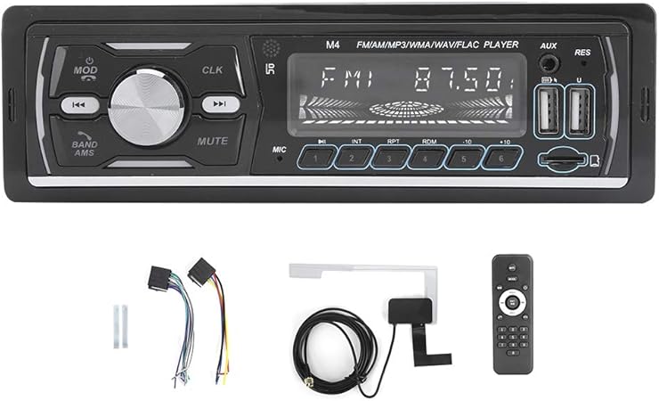 Amazon Co Jp Qiilu車mp3プレーヤー 1din車mp3プレーヤーステレオオーディオ音楽rds Dab カラフルなライトエンターテイメントシステム 車 バイク