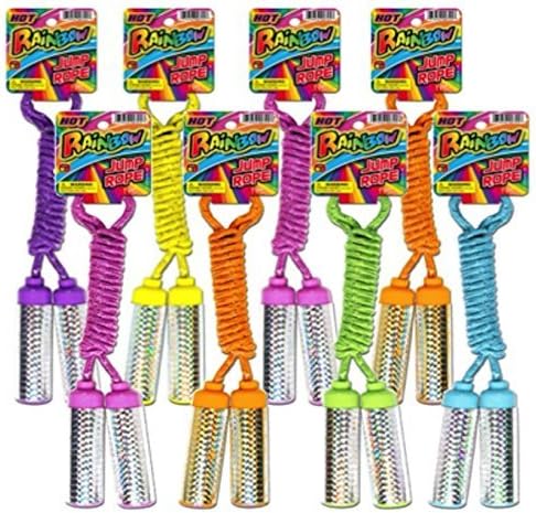 Castle Toy 7' Rainbow Jump Ropes, 2 Jump Ropes, Asst. Colors