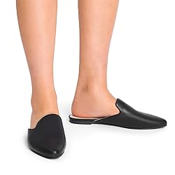 DREAM PAIRS Women's Flat Mules Pointed Toe Backless