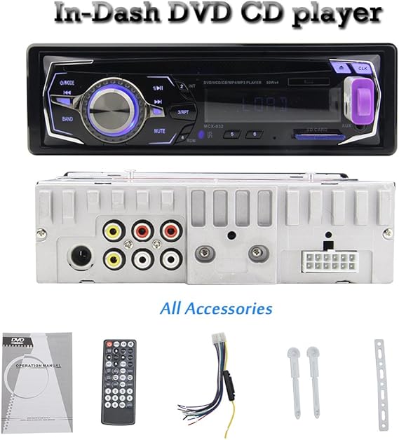 Universal cd player 1 din car audio CD DVD Player 1din Amazon.co.uk