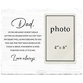 Zauly Father of the Bride Picture Frame, Wedding Gifts for Dad from Bride Daughter, Love Always Dad Photo Frame, 4 x 6 Inch Photo