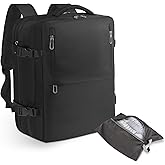 MAOTN Travel Laptop Backpack with USB Charging Port Business Anti Theft Water Resistant Flight Approved Expandable Backpack (black)