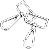 9 Pcs D Ring Swivel Lobster Claw Clasp Push Gate Snap Hooks Trigger Clips for DIY Crafts Keychain Purse Handbag Making,1-1/4 Inch Silver