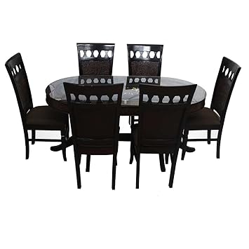 Look In Furniture Jazmine 6 Chair Dining Table (Walnut)