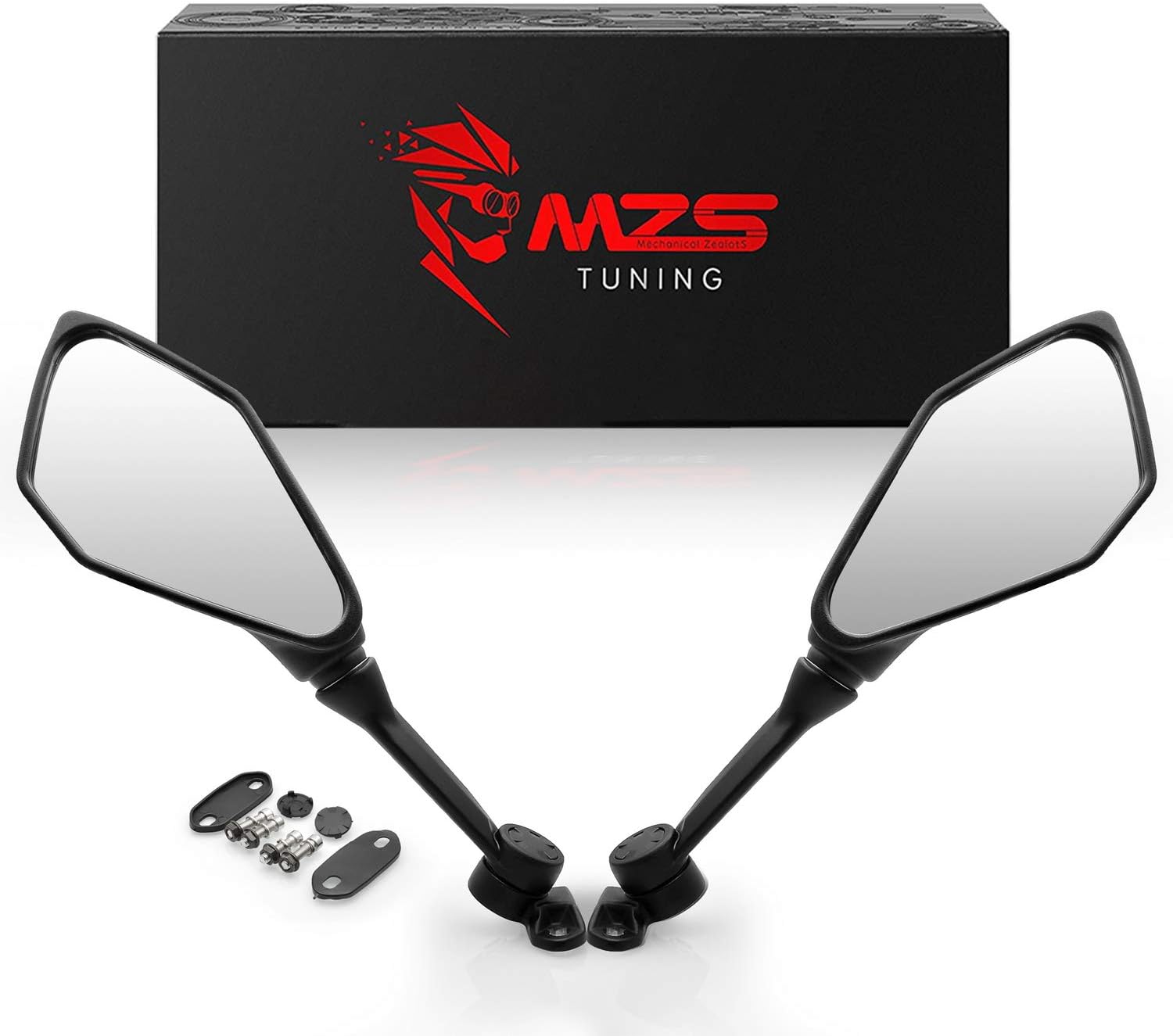 MZS Motorcycle Mirrors Rear View Compatible with Kawasaki