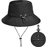 Waterproof Bucket Hat for Women and Men - UV Protection Beach Sun Hat Fishing Safari Boonie Hat Rain Hat Adjustable Packable