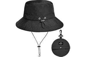 Malaxlx Waterproof Bucket Hat for Women and Men - UV Protection Outdoor Sun Hat Adjustable Packable