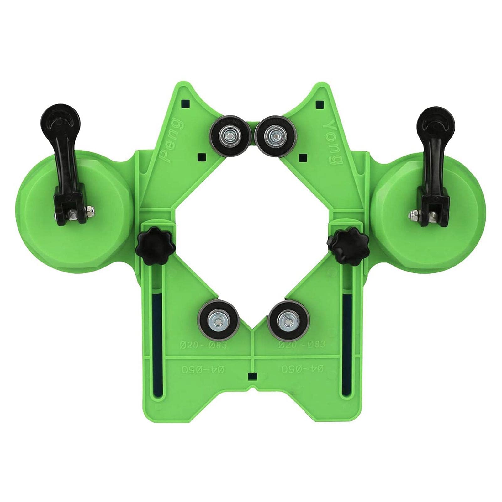 Drill Guide Hole Locator - 4-83mm Drill Bit Hole Saw Guide Jig Fixture Multi-Function Adjustable Hole Positioning Tool Tile Glass Hole Saw Core Bit Guide Saw Core Bit Suction Cup Guides
