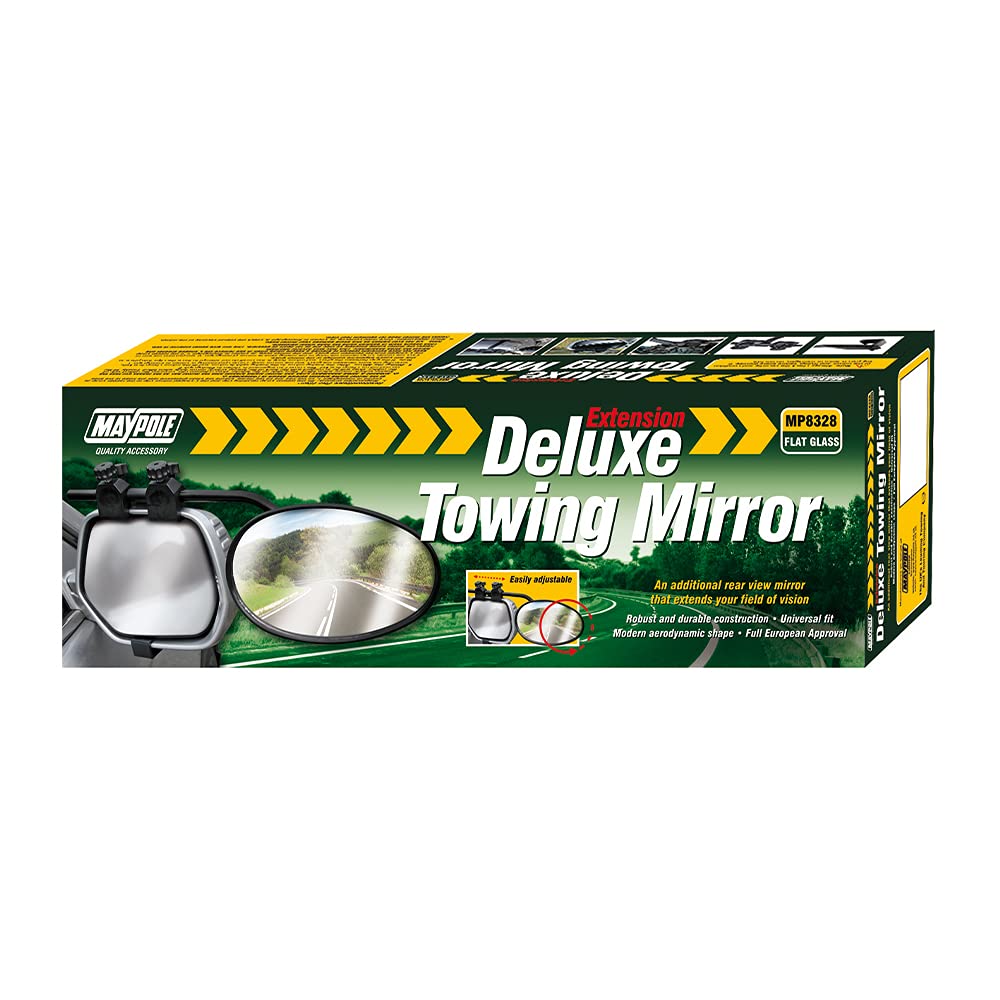 Maypole Deluxe Caravan Towing Mirror Flat Glass Universal Fit
