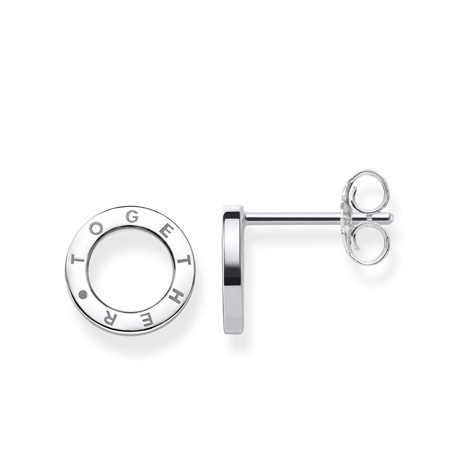 Thomas Sabo Stud Earrings Circles TOGETHER 925 Sterling Silver H1946-001-12