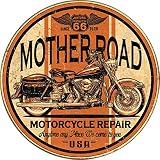 Mother Road Motorcycle Repair Tin Sign 12 x 12in
