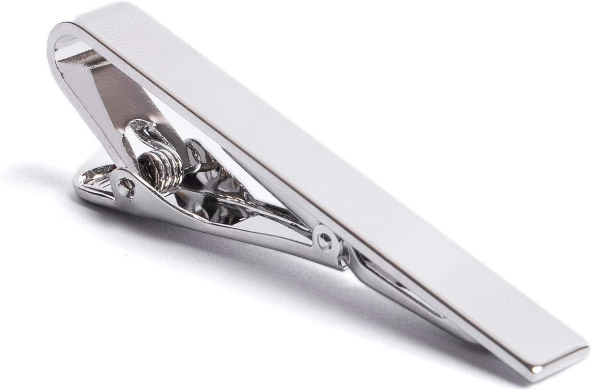 Groomsman Gear Classic Men's Tie Clip - 2 Inch Slim Tie Bar with Gift Box