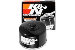 K&N Motorcycle Oil Filter: High Performance, Premium, Designed to be used with Synthetic or Conventional Oils, Wrench Off Nut: Fits Select Yamaha, Kymco Vehicles, KN-147