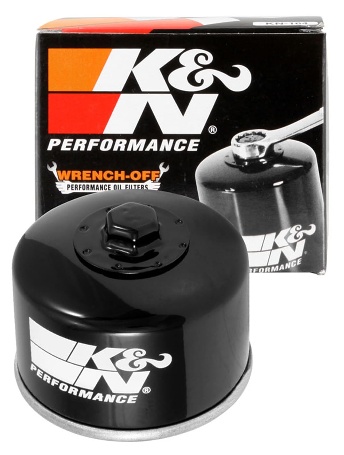 K&N Motorcycle Oil Filter: High Performance, Premium, Designed to be used with Synthetic or Conventional Oils: Fits Select Yamaha, Kymco Vehicles, KN-147, red