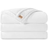UGG Nita King/California King Blanket Fleece Fluffy Reversible Soft Fuzzy Bedding Cozy Plush Warm Oversized Blanket Machine Washable Bedroom Decor for Big Couch or Bed, 110-inch x 90-inch, White Snow