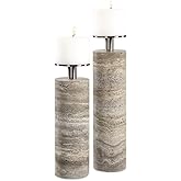 Uttermost 18186 Shadowstone - Candleholder (Set of 2)-15.5 Inches Tall and 4 Inches Wide
