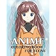 Anime Coloring Book for Teens: Beautiful Japanese Anime Fashion Coloring Pages for Teens and Kids